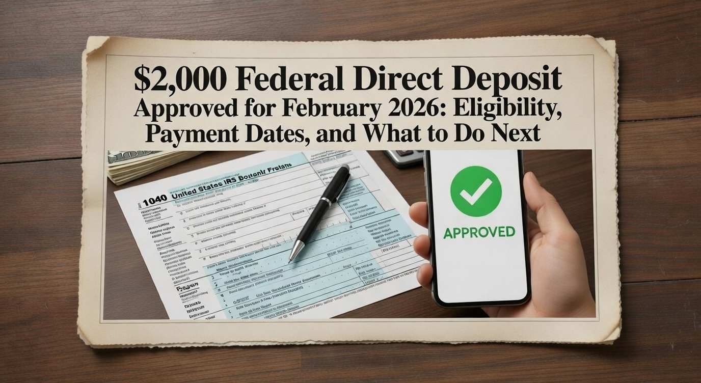 $2,000 Federal Direct Deposit Approved for February 2026